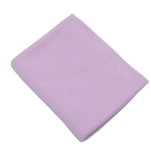 Macro shot of folded light purple jersey scarf fabric with soft mercerized texture