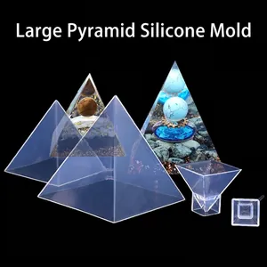 Pyramid Silicone Mold High Transparency Flexible For DIY Resin Casting Epoxy Art Desktop Ornament Crafting Tool