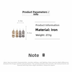Vue détaillée des boucles d'oreilles gouttes martelées dorées et argentées avec dimensions