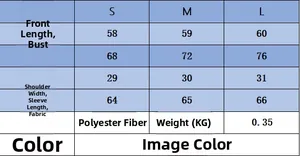 Size chart for rib-knit slim cardigan showing measurements for S, M, and L sizes