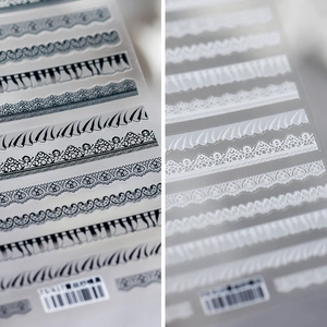 Autocollants À Ongles En Dentelle Ultra Minces Adhésifs Givrés Transparents Design De Voile Décalcomanies De Manucure DIY