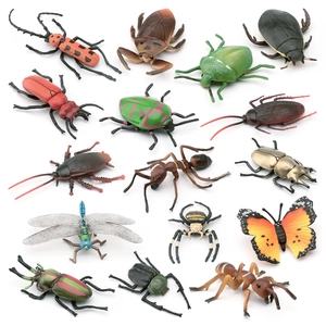 Realistic insect model set including butterfly and dragonfly for educational garden play