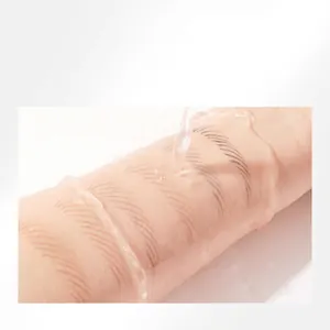 Waterproof peel-off eyebrow pencil showing superior sweat-resistant effect under running water
