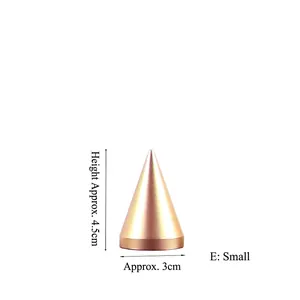 Rose gold metal cone ring stand display holder height 4.5cm and base diameter 3cm