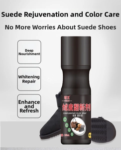 Détail du spray rénovateur noir 100ml pour l'entretien du daim et du cuir nubuck usé