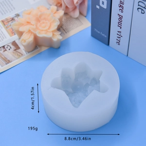 Silikonform in Blumenform für DIY-Kuchen und Seifenherstellung mit 8,8 cm Durchmesser