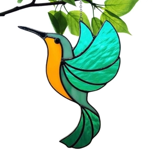 Colorful hummingbird suncatcher acrylic window hanging ornament for garden decor