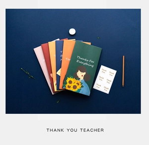 Detailed set of colorful Teacher's Day gift envelopes with creative hand-drawn illustrations