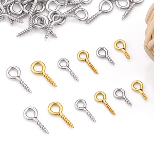 Stainless Steel Screw Eye Pins Threaded Hooks For Jewelry Making DIY Crafts Handmade Findings Connectors Non Fading