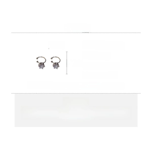 Detaillierte Größentabelle für vergoldete Zirkonia Ohrclips mit Maßen von 1,7 cm x 1,2 cm