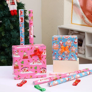 Funny Christmas Santa Claus Gift Wrapping Paper Novelty Gag Naughty Holiday Gift Wrap Art Paper Colorful