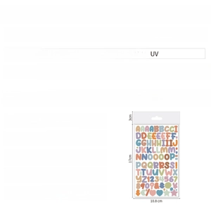 Detail specifications of 0.5-inch waterproof vinyl alphabet stickers with UV coating
