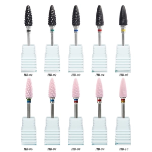 Professional Ceramic Tungsten Steel Nail Drill Bit For Manicure Pedicure Acrylic Removal Bullet Shape E-File Tool