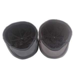 Winter faux leather flat caps with warm fleece lining in black and brown colors