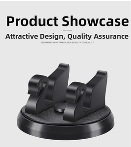 Sleek matte black swan-shaped dashboard car phone mount with anti-slip round base