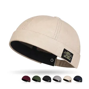 Docker Hat Randlose Baumwolle Verstellbar Brief Patch Retro Streetwear Miki Kappe Für Herren Damen