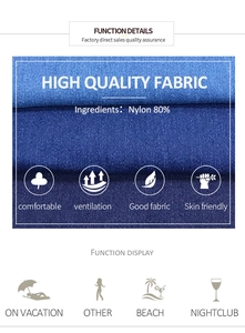 Dettaglio del tessuto blu 80% nylon che mostra una trama a maglia traspirante