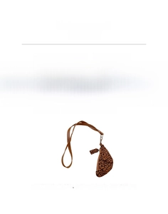 Detailed product dimensions for the leopard print faux leather necklace with alloy details