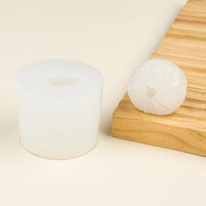 Realistic 4-cavity lychee silicone mold for DIY soap candles and mousse cake decorating