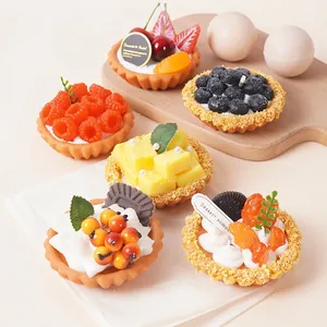 Realistische Simulatie Fruittaart Modellen Kunstmatig Desserts PVC Speeleten Fotorequisieten Tafel Decoratie