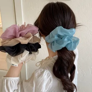 Elastici Per Capelli Grandi In Organza Eleganti Fermacoda In Rete Con Volant Per Donne E Ragazze
