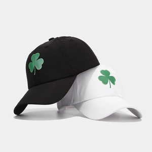 Shamrock Pattern Baseball Cap Nylon Breathable Quick Dry Sun Protection Outdoor Sport Adjustable Hat