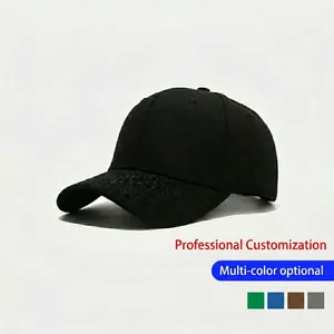 Baseball Cap Cotton Twill Sun Protection Outdoor Plain Casual Adjustable Hat Unisex Solid Color Curved Brim