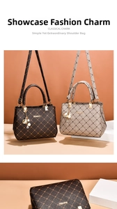 Detail of KILOY tote bags showing diamond quilted texture and floral accents