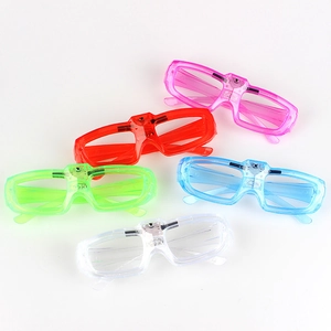 LED flashing square glasses in pink, blue, green, and red for concerts and parties