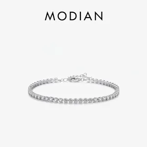 925 Sterling Silver Tennis Bracelet For Women Sparkling Cubic Zirconia Elegant Adjustable Chain Fine Jewelry