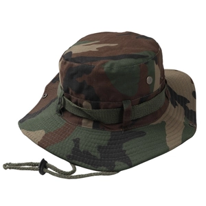 Detailansicht des Camouflage Boonie Hats mit Ripstop-Gewebe und Belüftungsösen
