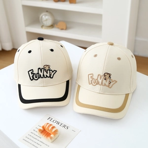 Toddler baseball cap set with Funny embroidery and cartoon squirrel for ages 2-5 years
