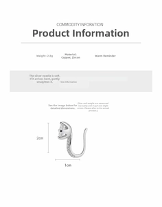 Spécifications des boucles d'oreilles J en cuivre et zircon avec tiges en argent