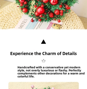 Detail of Christmas wreath featuring red berries and golden Merry Christmas sign decor
