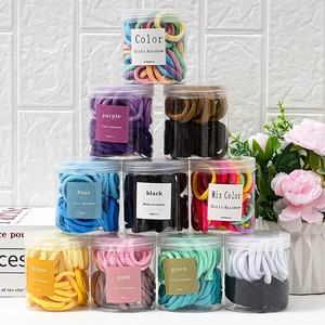 Seamless High Elasticity Hair Ties Cloth Knitted Fabric Hair Rings Candy Color Daily Ponytail Holders Women Girls