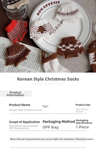Miniature hand-knitted Christmas decorations including tiny wool sweaters and socks for DIY