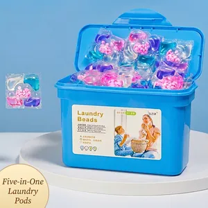 Concentrated Laundry Pods Multi Effect Stain Removal Long Lasting Fragrance Water Soluble Capsules Household Cleaning Care