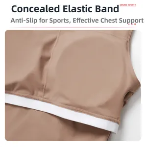 Détail du gilet de yoga éco avec bande élastique cachée pour un maintien antidérapant
