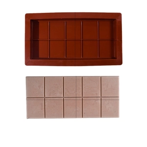 Molde de silicona rectangular de 10 cavidades con textura de mármol para repostería DIY