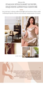 Detail of champagne gold silk satin slip dress featuring fine straps and luxurious finish