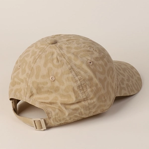 Street style leopard print baseball cap for women with adjustable back strap