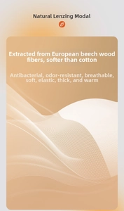 Detailed view of breathable and elastic Lenzing Modal fabric with antibacterial features