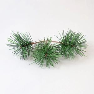 Artificial Pine Needles Christmas Tree Decoration DIY Craft Picks PVC Green Plastic Simulation Plant Branches For Holiday Wreath