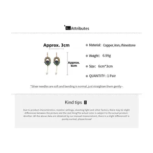 Détail montrant les dimensions et matériaux pour boucles d'oreilles perles ethniques