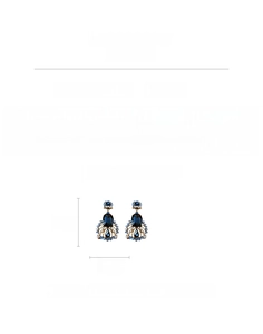 Detailed size specifications for vintage teardrop earrings with dimensions and weight