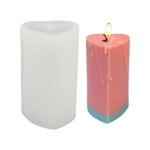 3D heart shaped silicone candle mold for DIY clover heart plaster aromatherapy crafts