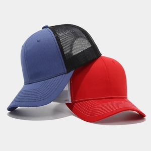 Klassieke Richardson 112 mesh trucker caps met ademende gebogen klep in rood en blauw