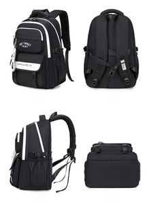 Detail view of large capacity backpack with ergonomic straps and multi-layer storage
