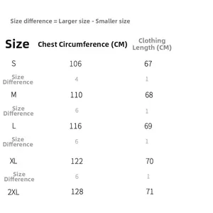 Size chart showing bust and length measurements in centimeters for leopard print shirt