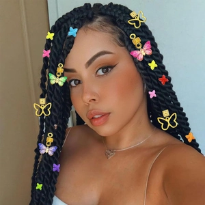 DIY butterfly hair jewelry charms for braids and dreadlocks extensions set 20pcs
